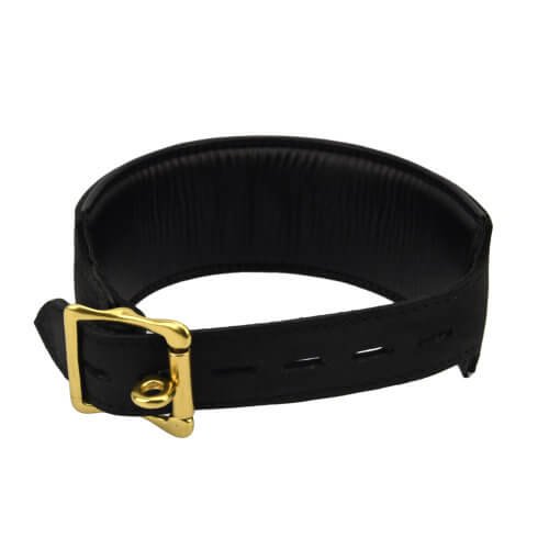 Bound Noir Nubuck Leather Collar with O Ring - Image 4