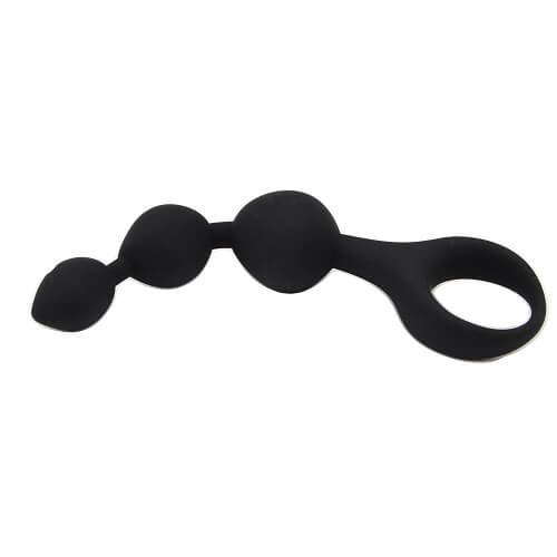 Loving Joy Triple Ripple Anal Beads-Black - Image 4