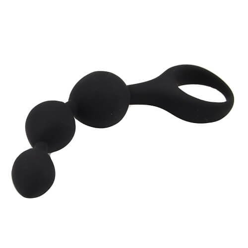 Loving Joy Triple Ripple Anal Beads-Black - Image 3
