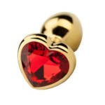 Precious Metals Heart Shaped Butt Plug-Gold